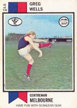 1974 Scanlens VFL #61 Greg Wells Front